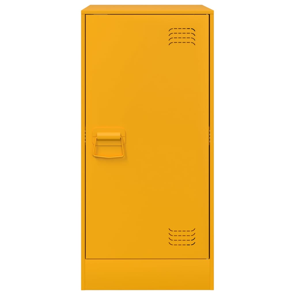 Mustard Yellow Steel Sideboard 34.5x39x73 cm - Stylish Storage