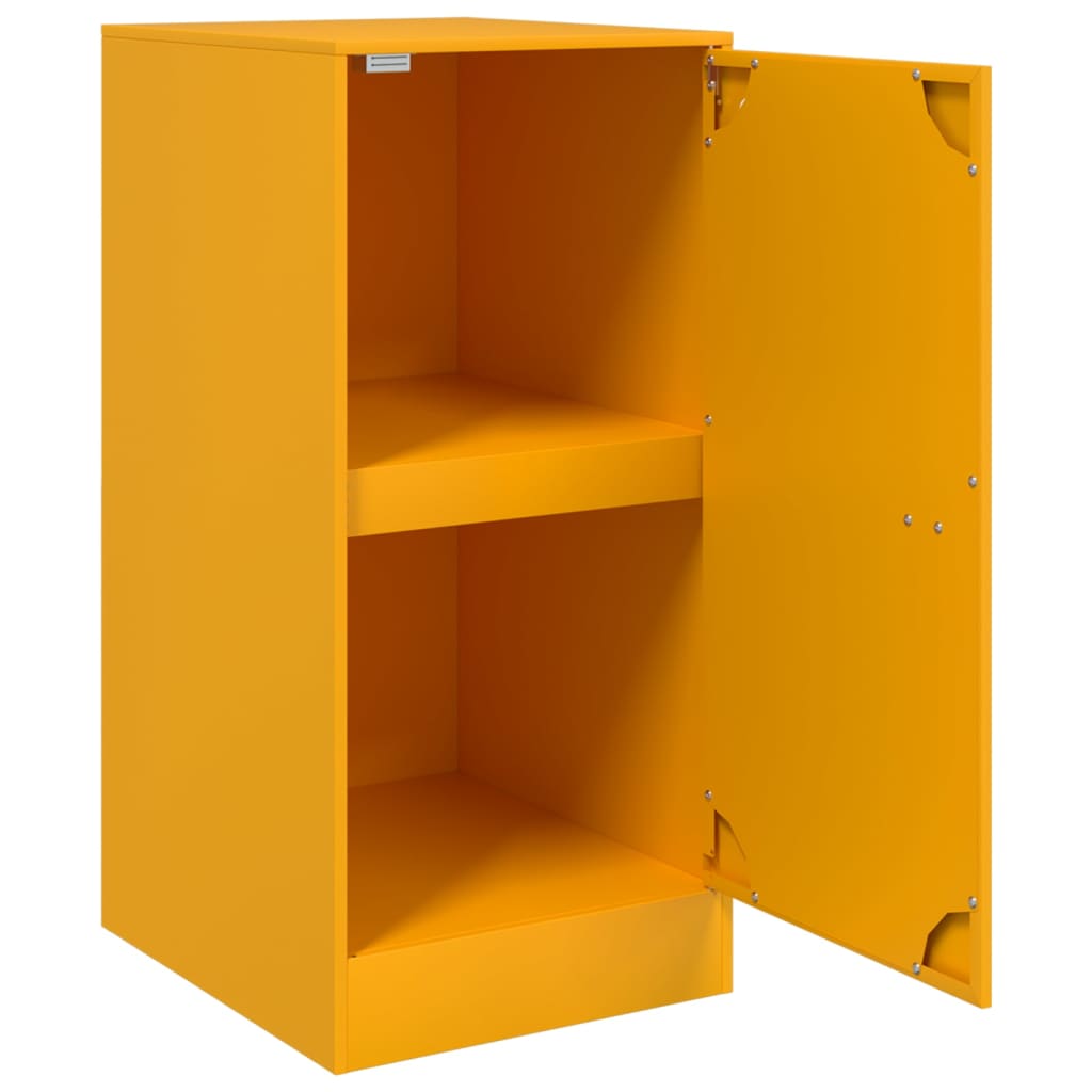 Mustard Yellow Steel Sideboard 34.5x39x73 cm - Stylish Storage
