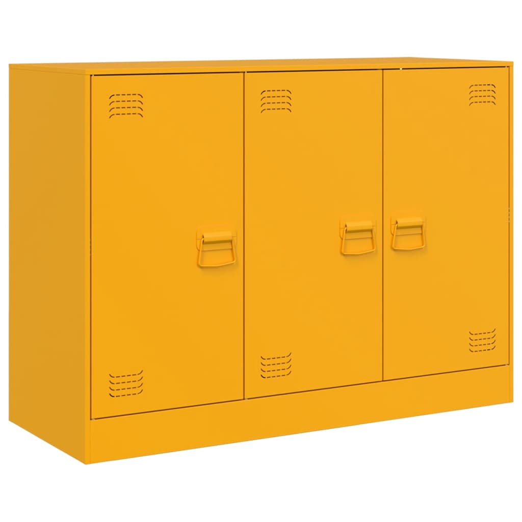 Mustard Yellow Steel Sideboard 99x39x73 cm