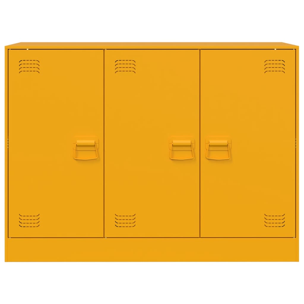 Mustard Yellow Steel Sideboard 99x39x73 cm
