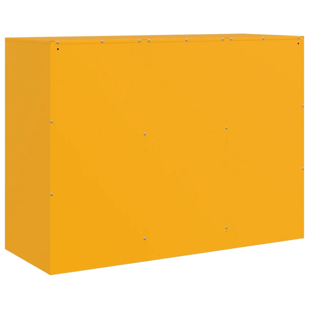 Mustard Yellow Steel Sideboard 99x39x73 cm