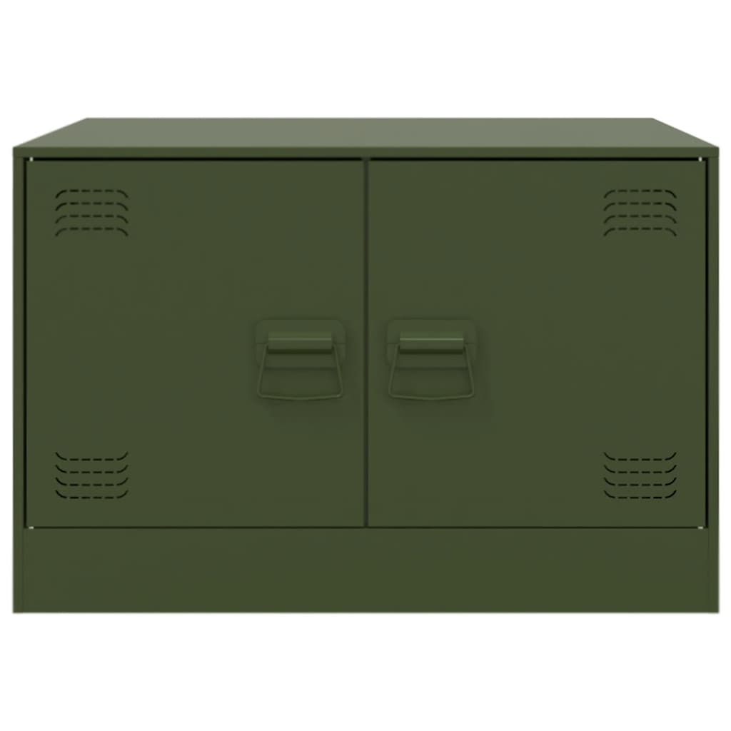 Coffee Table Olive Green 67x50x44 cm Steel
