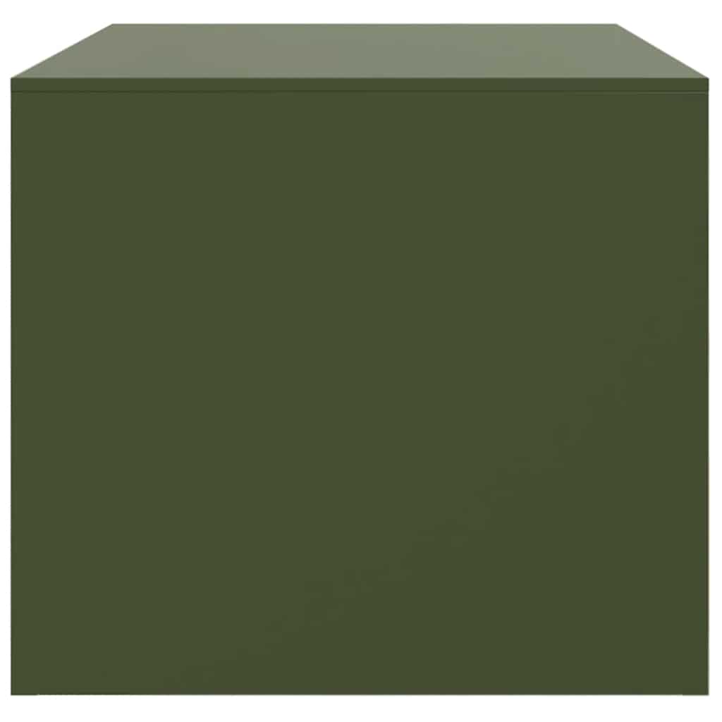 Coffee Table Olive Green 67x50x44 cm Steel