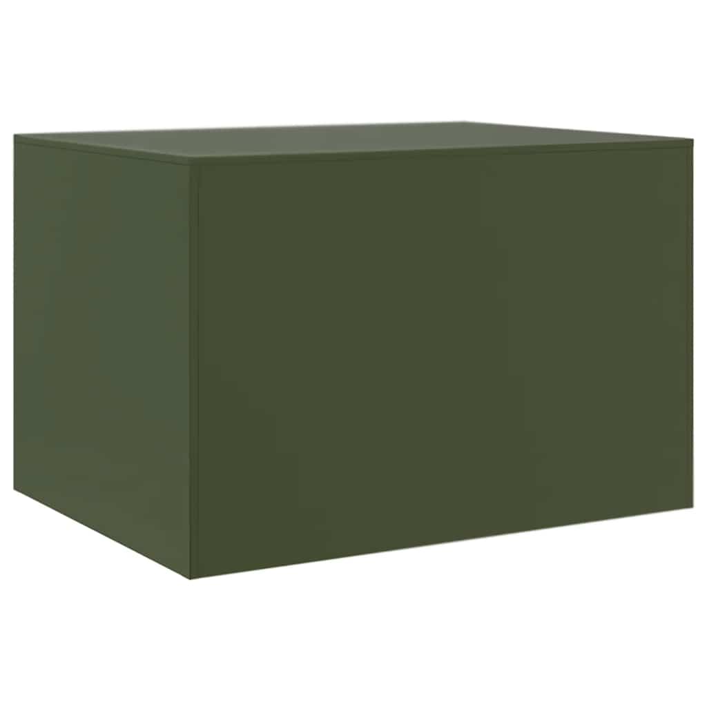 Coffee Table Olive Green 67x50x44 cm Steel