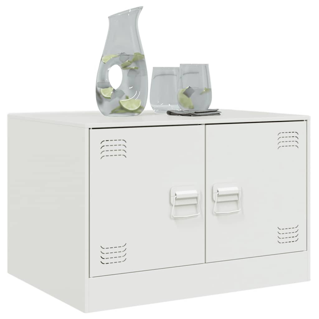 Coffee Table White 67x50x44 cm Steel