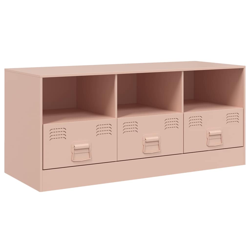 TV Cabinet Pink 99x39x44 cm Steel