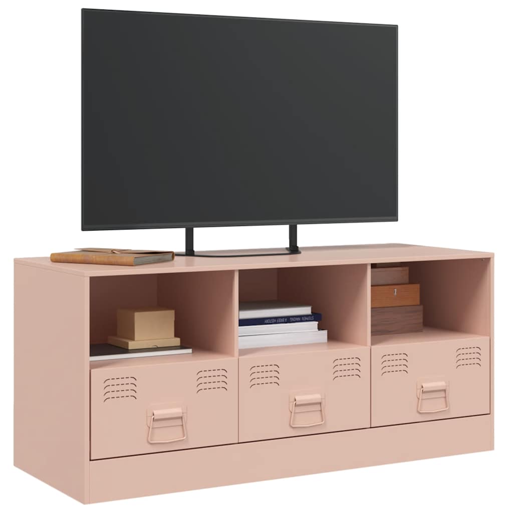 TV Cabinet Pink 99x39x44 cm Steel