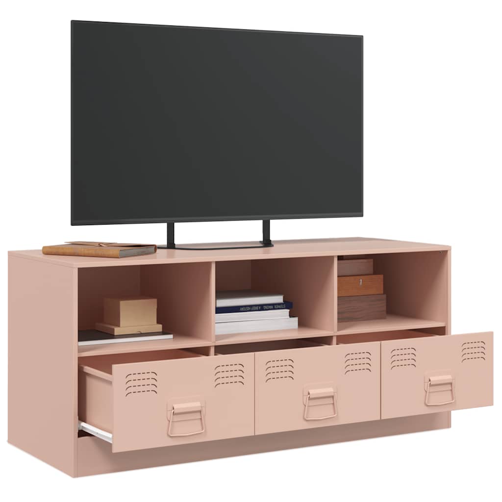 TV Cabinet Pink 99x39x44 cm Steel