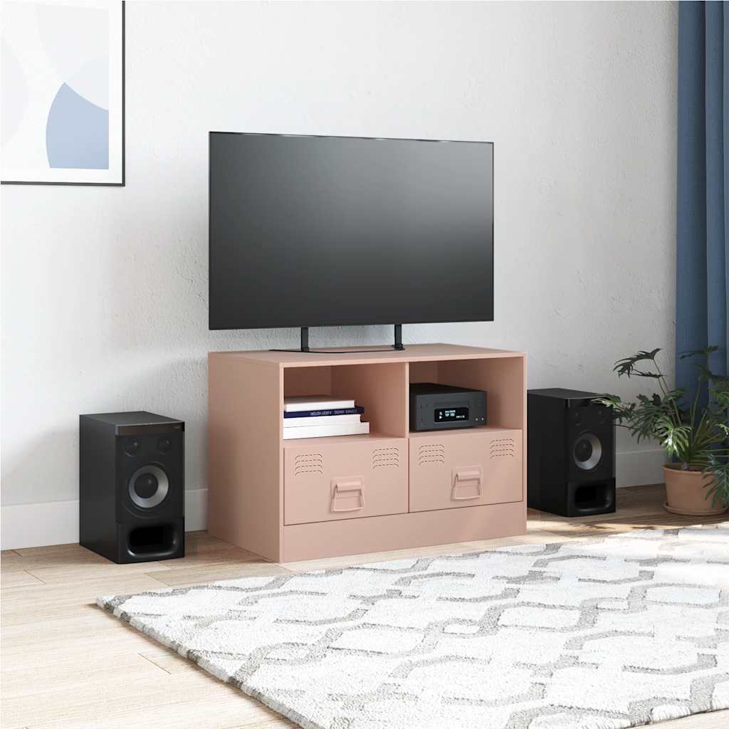 TV Cabinet Pink 67x39x44 cm Steel