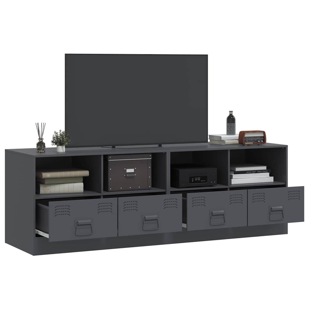 TV Cabinets 2 pcs Anthracite 67x39x44 cm Steel