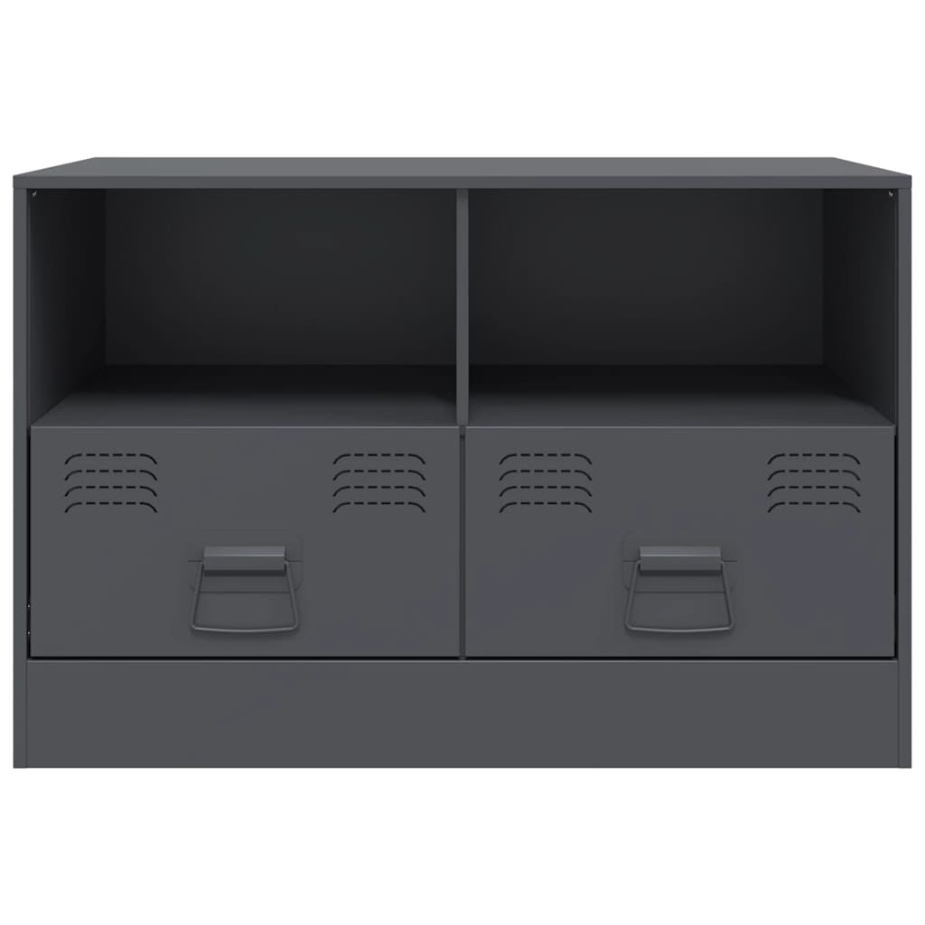 TV Cabinets 2 pcs Anthracite 67x39x44 cm Steel