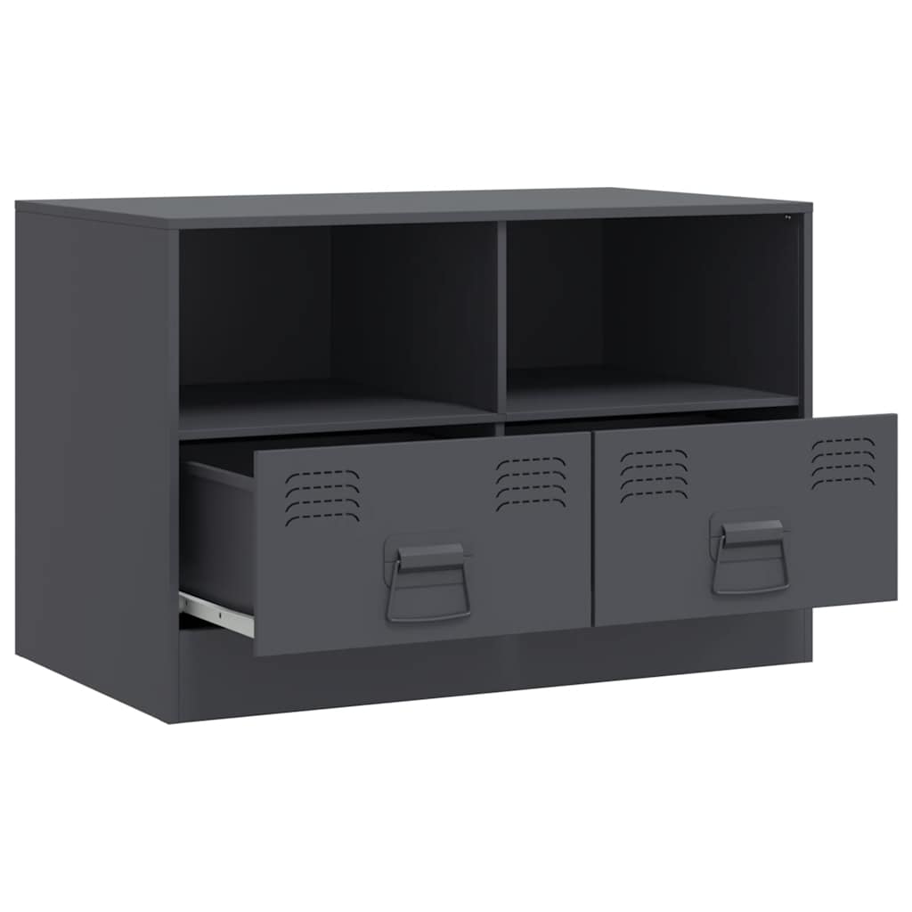 TV Cabinets 2 pcs Anthracite 67x39x44 cm Steel