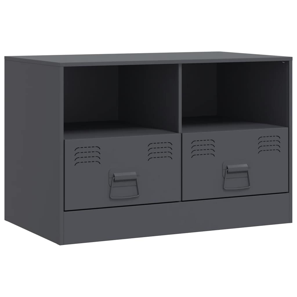 TV Cabinets 2 pcs Anthracite 67x39x44 cm Steel