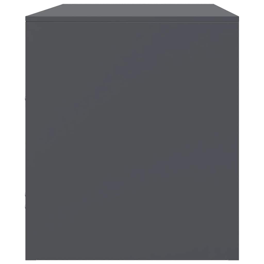 TV Cabinets 2 pcs Anthracite 67x39x44 cm Steel