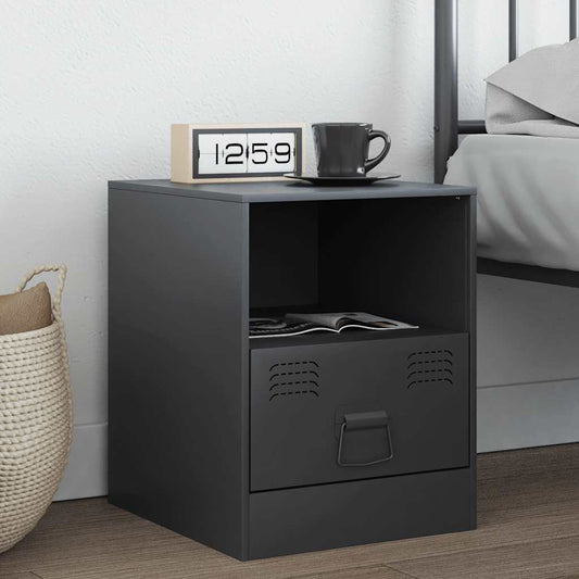 Anthracite Steel Bedside Cabinet 34.5x39x44 cm - Sleek & Durable Design