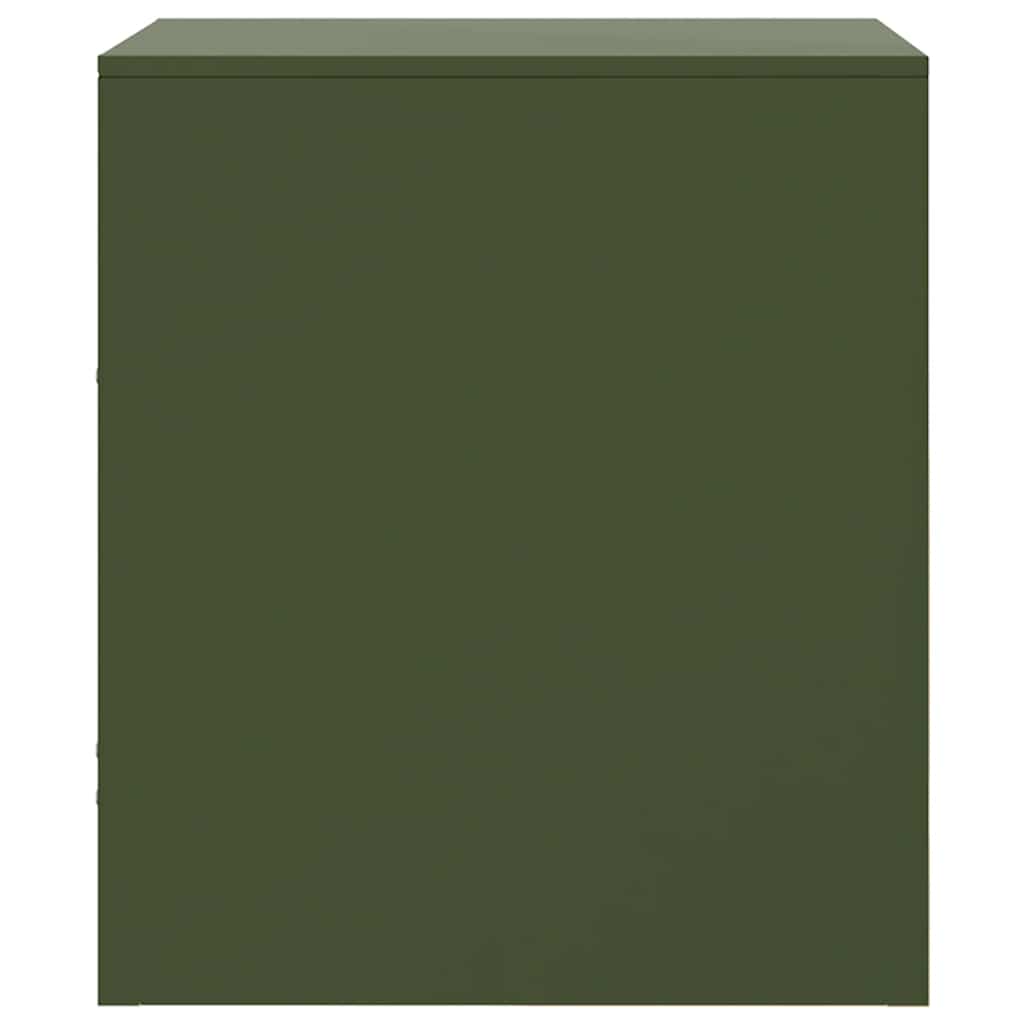 Olive Green Steel Bedside Cabinets 2 Pcs - Stylish & Durable Storage
