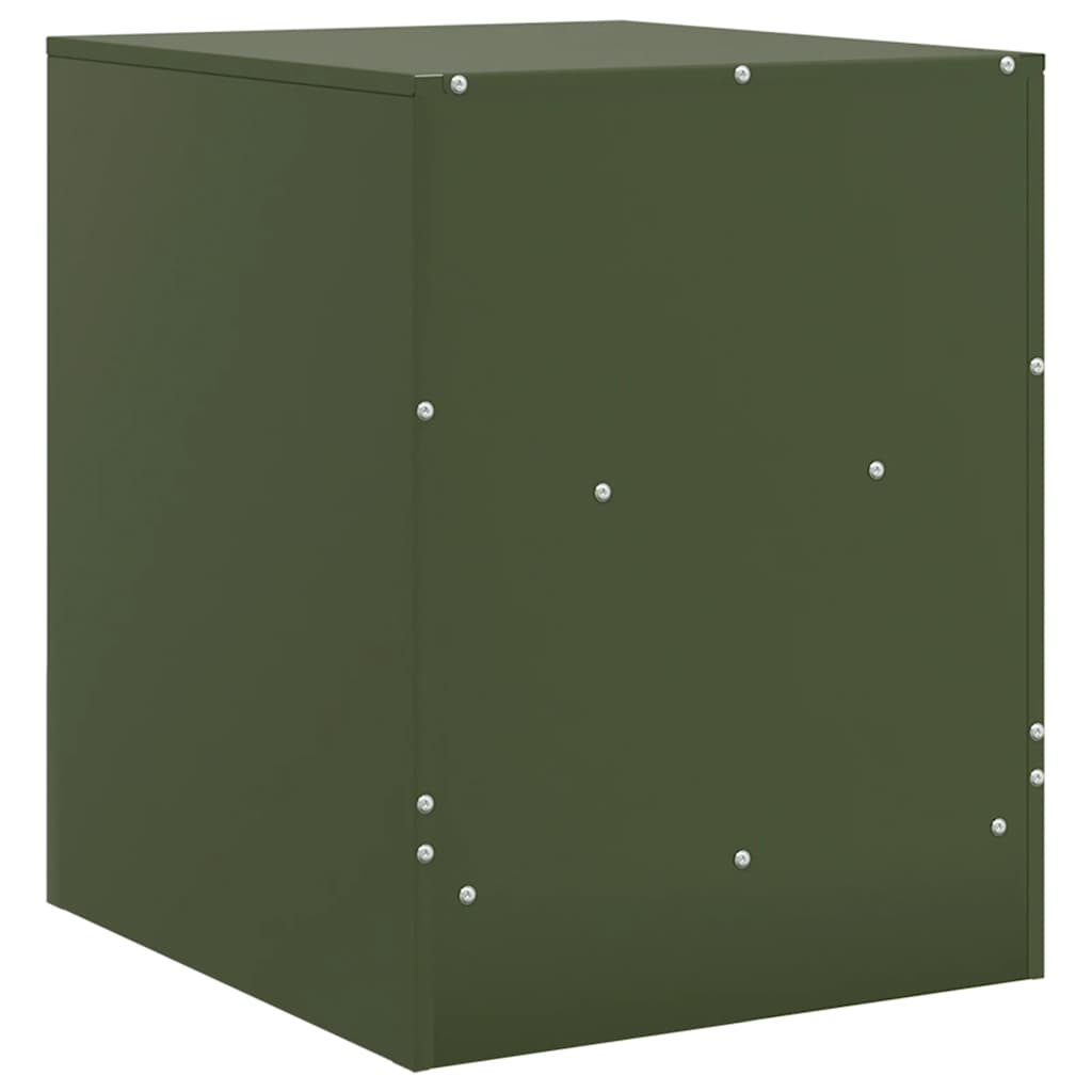 Olive Green Steel Bedside Cabinets 2 Pcs - Stylish & Durable Storage
