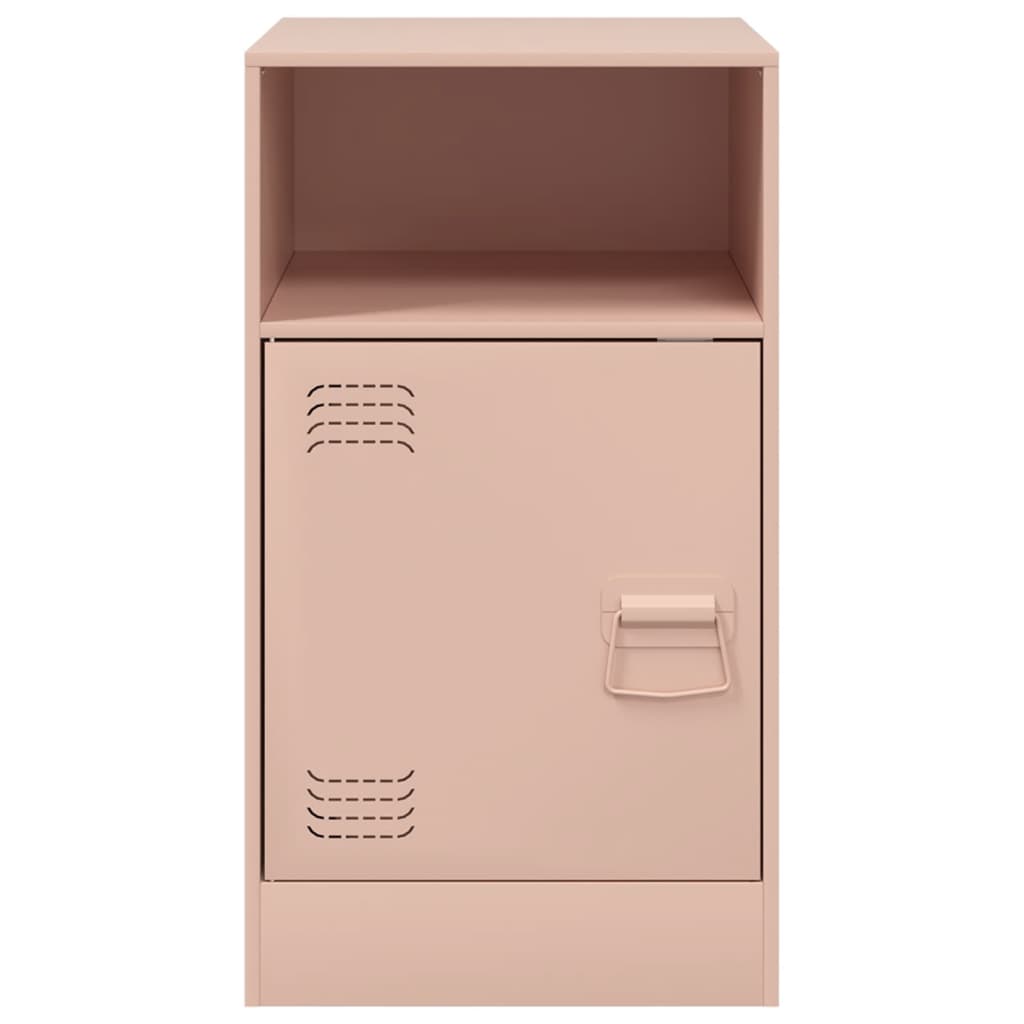 Pink Steel Bedside Cabinets Set of 2 - 34.5x39x62 cm