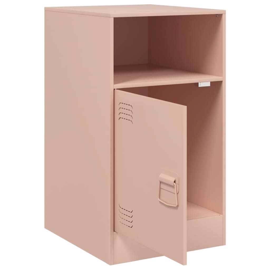 Pink Steel Bedside Cabinets Set of 2 - 34.5x39x62 cm