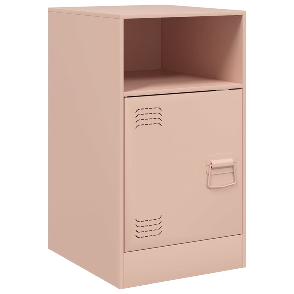 Pink Steel Bedside Cabinets Set of 2 - 34.5x39x62 cm