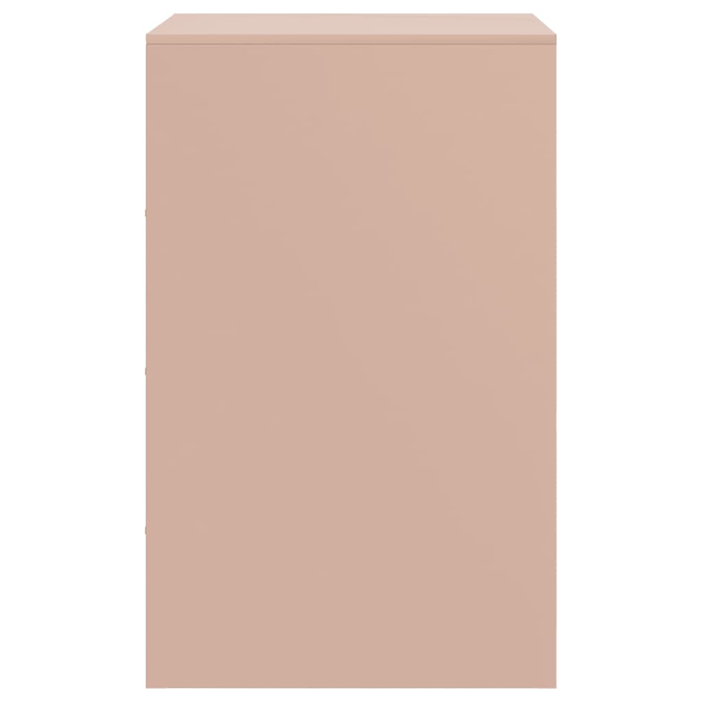 Pink Steel Bedside Cabinets Set of 2 - 34.5x39x62 cm