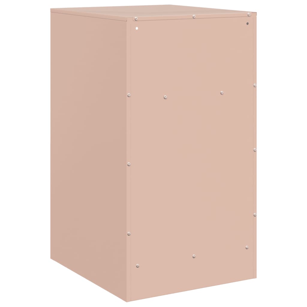 Pink Steel Bedside Cabinets Set of 2 - 34.5x39x62 cm