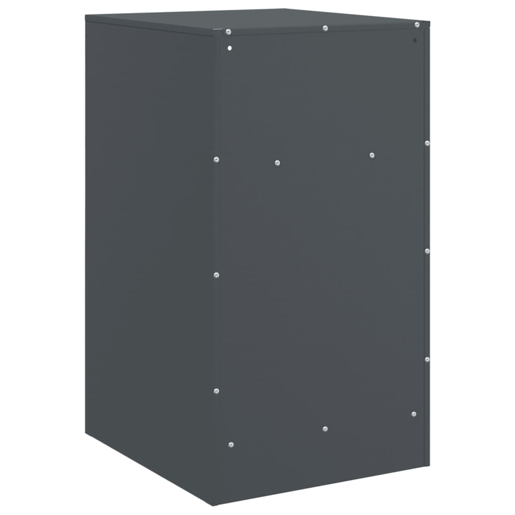 Anthracite Steel Bedside Cabinets 2pcs - 34.5x39x62 cm Durable Design