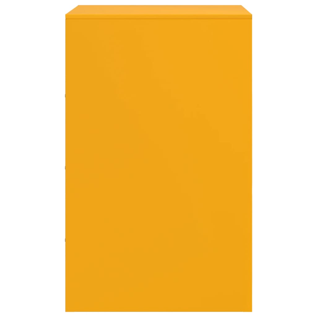 Mustard Yellow Steel Bedside Cabinets 2 Pcs - 34.5x39x62 cm