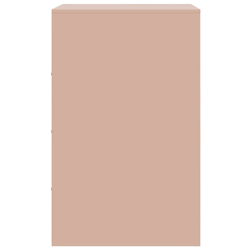 Pink Steel Bedside Cabinets Set of 2 - 34.5x39x62 cm