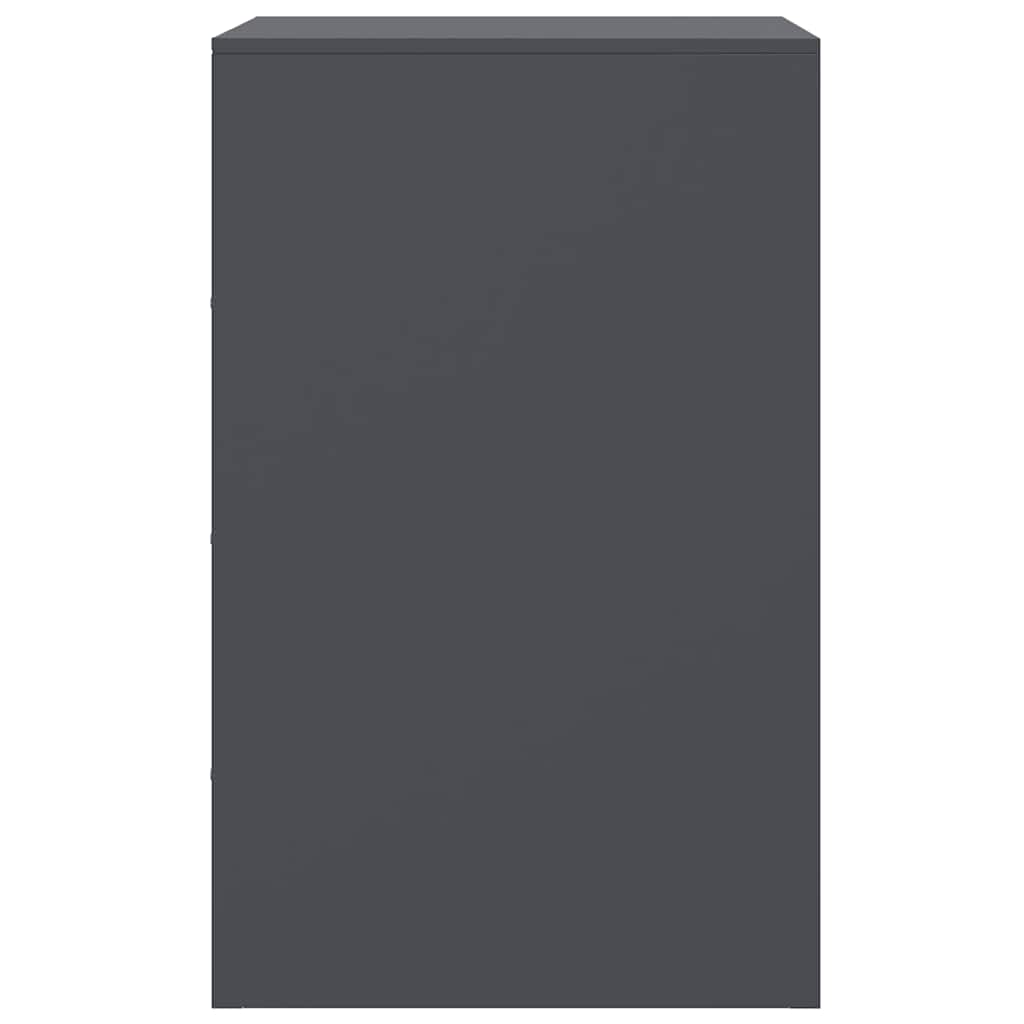 Anthracite Steel Bedside Cabinets 2 Pcs - Compact & Stylish