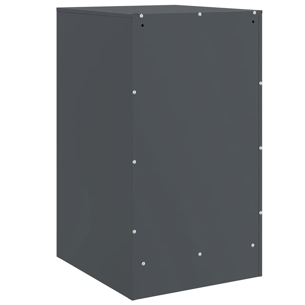 Anthracite Steel Bedside Cabinets 2 Pcs - Compact & Stylish