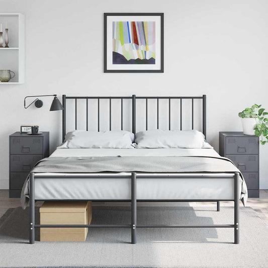 Anthracite Steel Bedside Cabinets 2 Pcs - Compact & Stylish