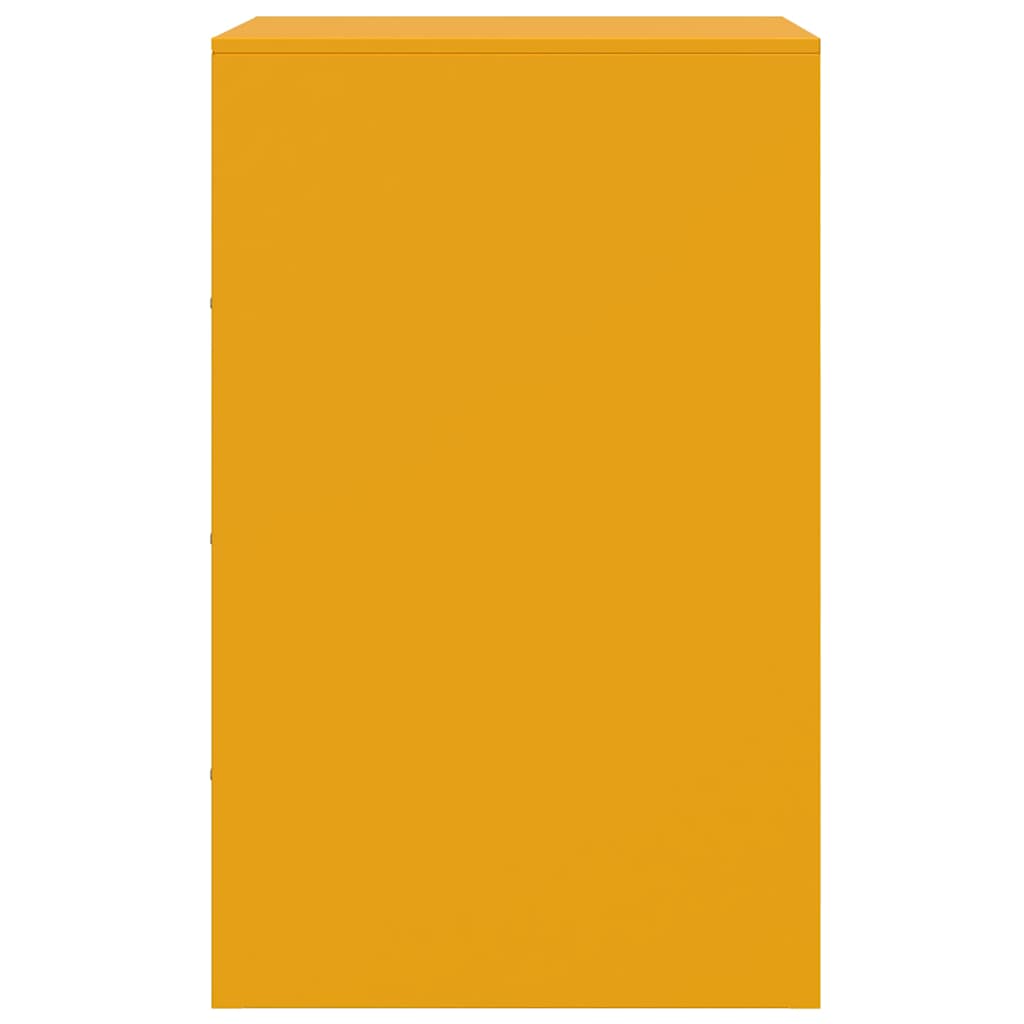 Mustard Yellow Steel Bedside Cabinets 2 pcs - 34.5x39x62 cm