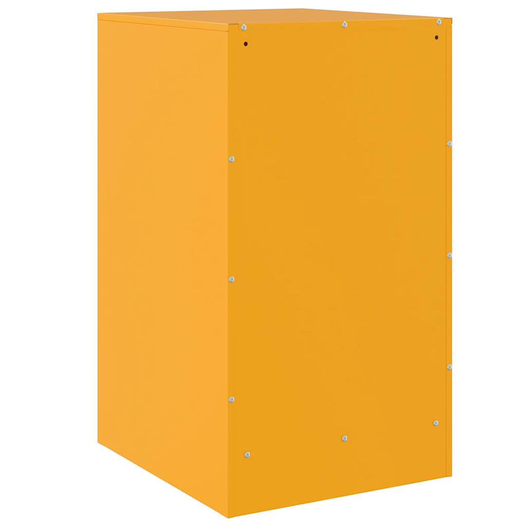 Mustard Yellow Steel Bedside Cabinets 2 pcs - 34.5x39x62 cm