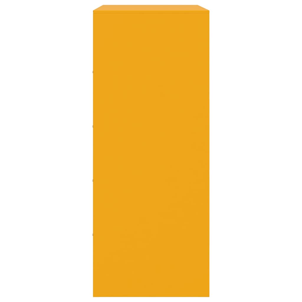 Mustard Yellow Steel Highboard 67x39x95 cm