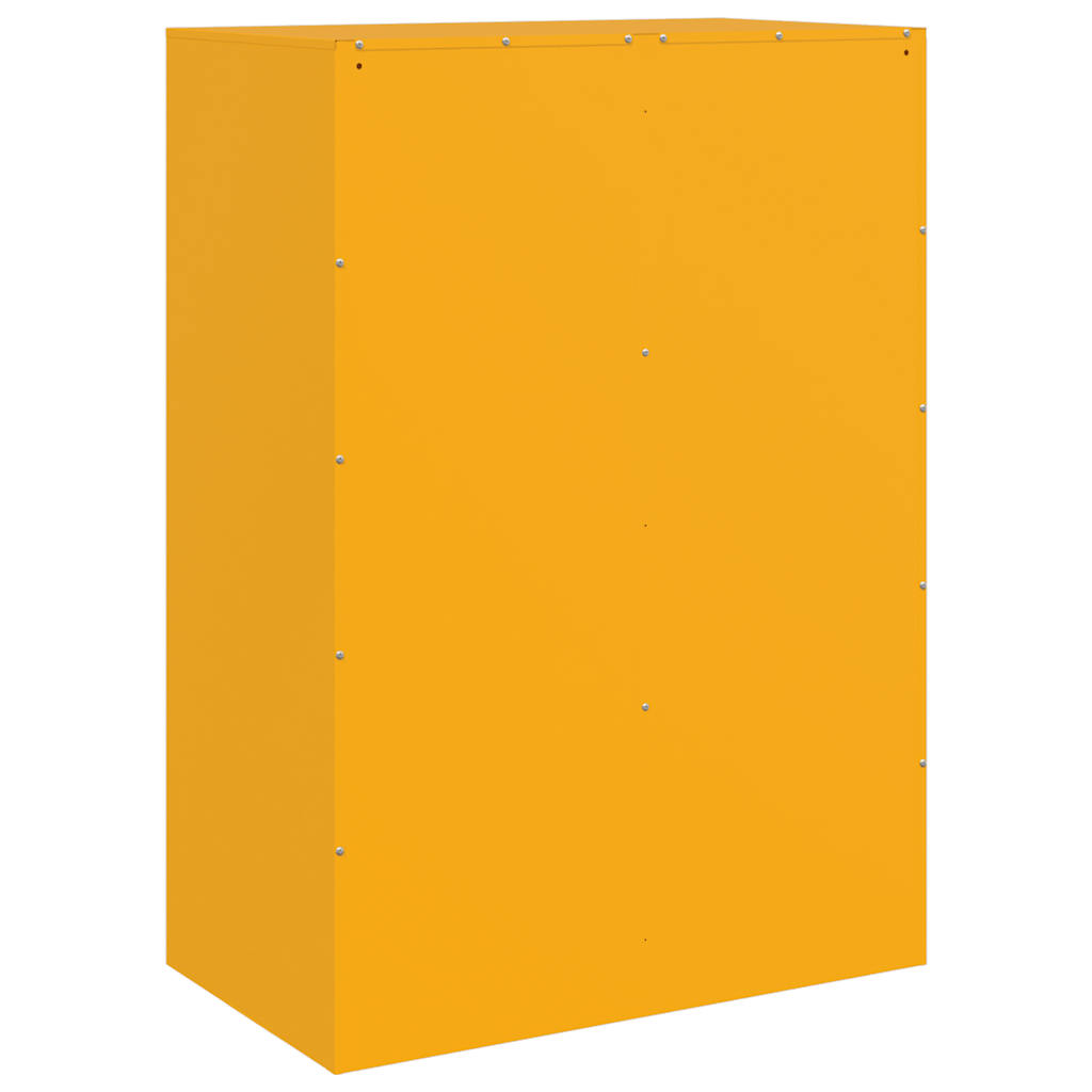 Mustard Yellow Steel Highboard 67x39x95 cm