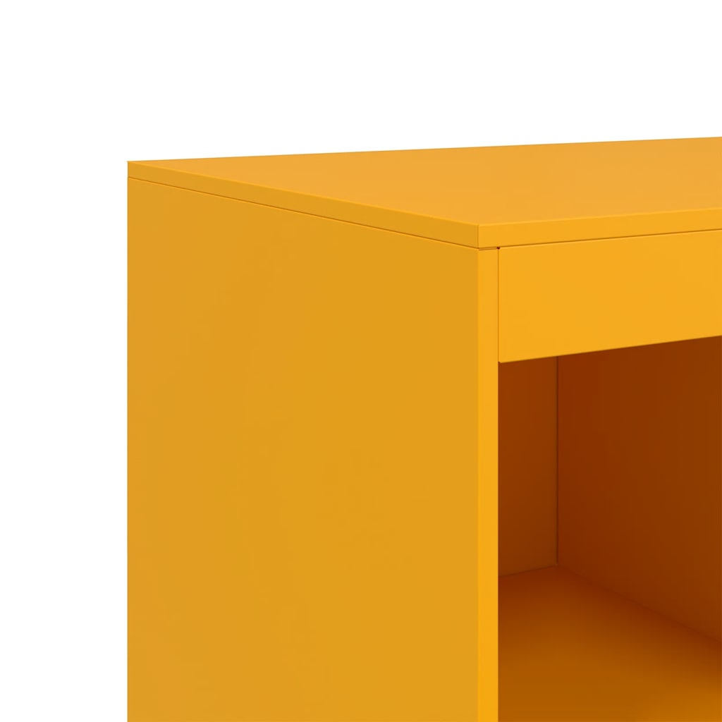 Mustard Yellow Steel Highboard 67x39x95 cm