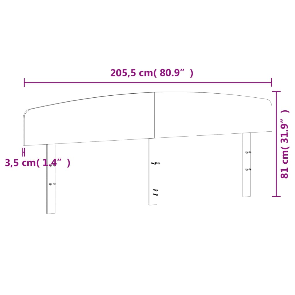 Solid Pine Headboard, 200 cm - Durable & Stylish Design