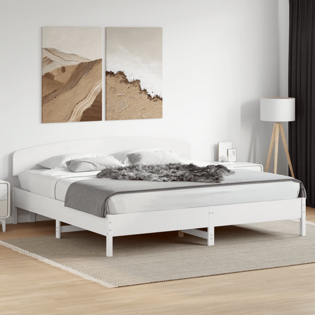 Solid Pine Headboard, White, 200 cm - Elegant & Durable Design