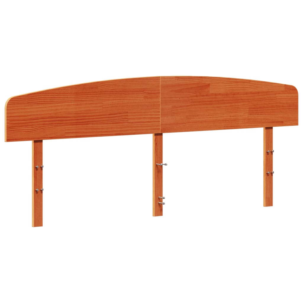 Solid Wood Pine Headboard, Wax Brown, 200 cm - Stylish & Durable
