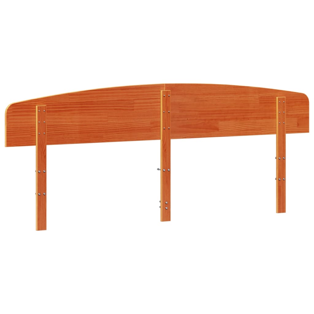 Solid Wood Pine Headboard, Wax Brown, 200 cm - Stylish & Durable