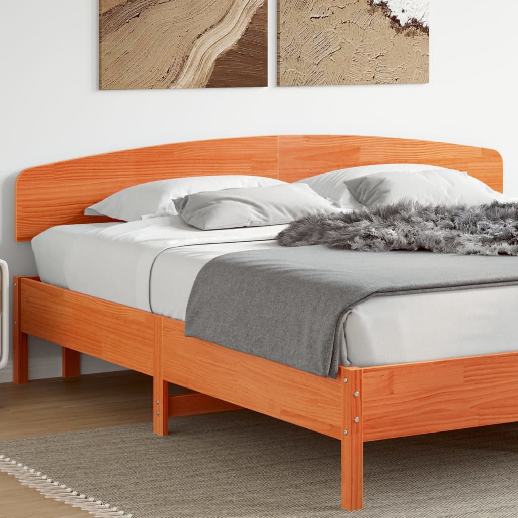 Solid Wood Pine Headboard, Wax Brown, 200 cm - Stylish & Durable