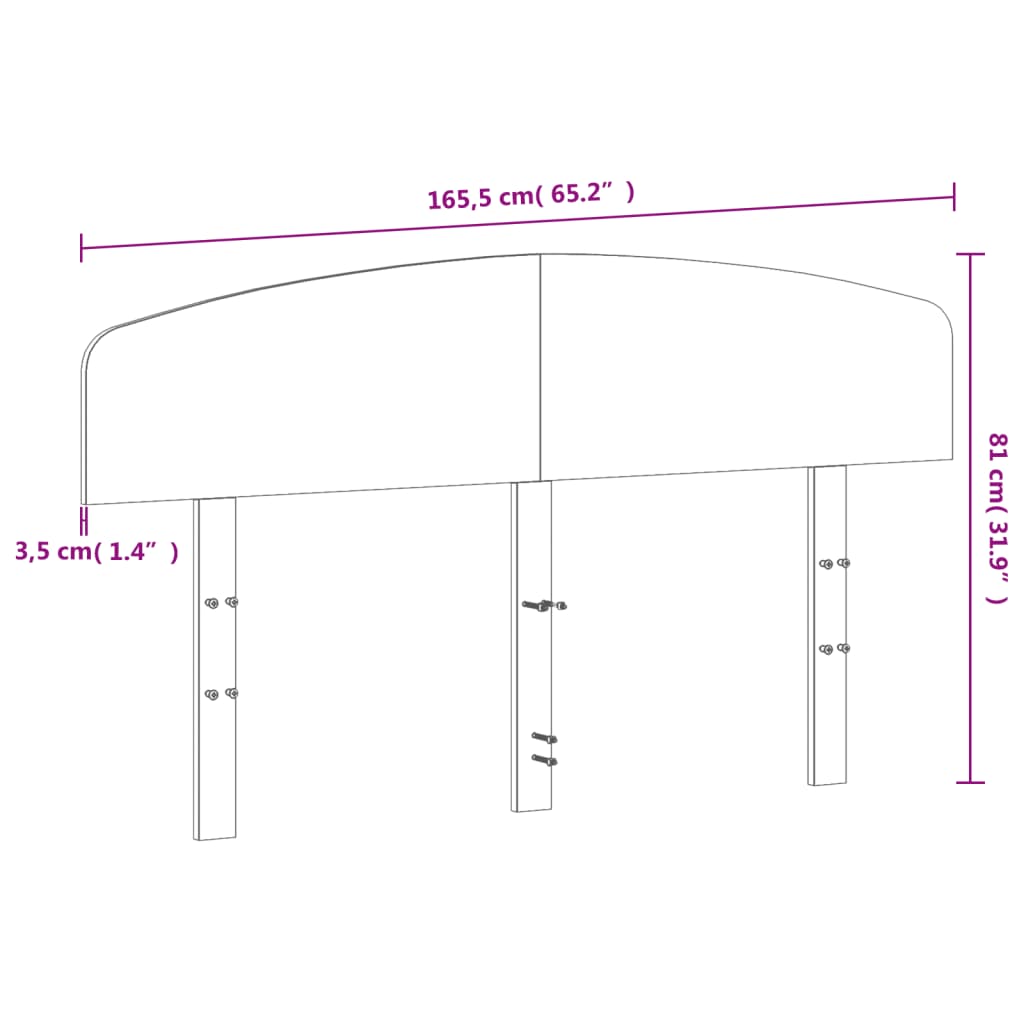 Solid Wood Pine Headboard, 160 cm – Durable, Stylish Design