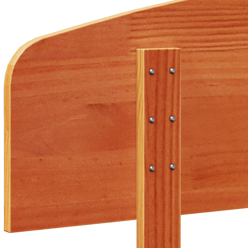 Solid Pine Wood Headboard Wax Brown 150cm