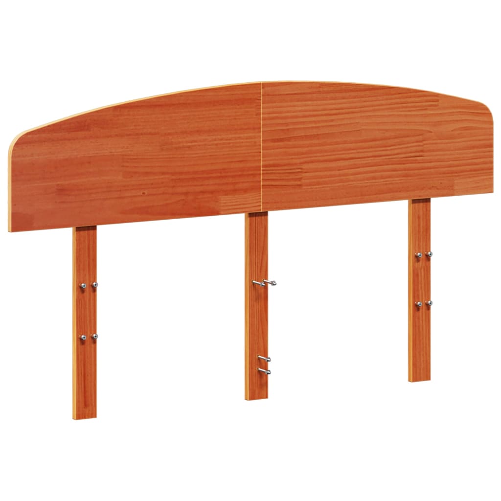 Solid Pine Headboard, Wax Brown Finish, 135 cm