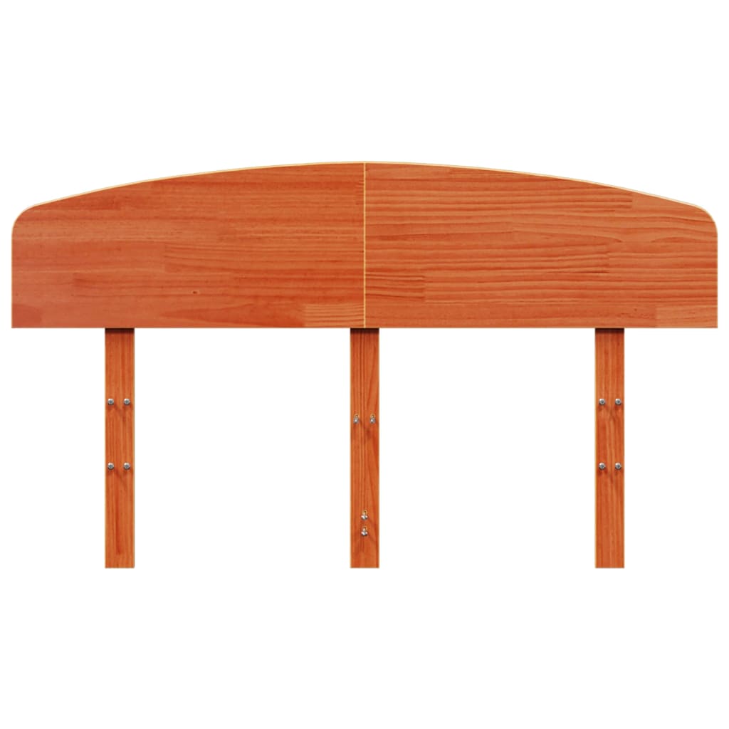 Solid Pine Headboard, Wax Brown Finish, 135 cm