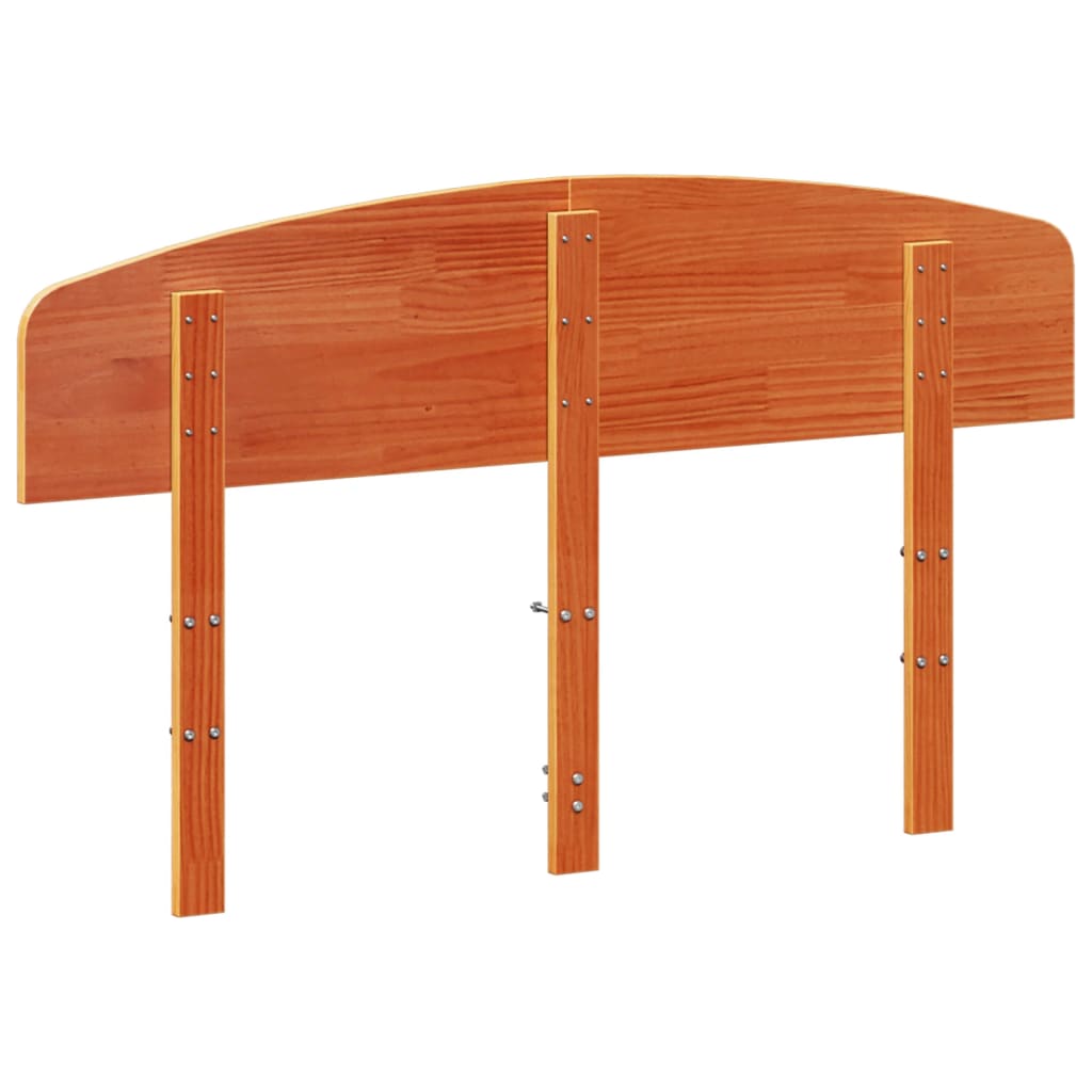 Solid Pine Headboard, Wax Brown Finish, 135 cm