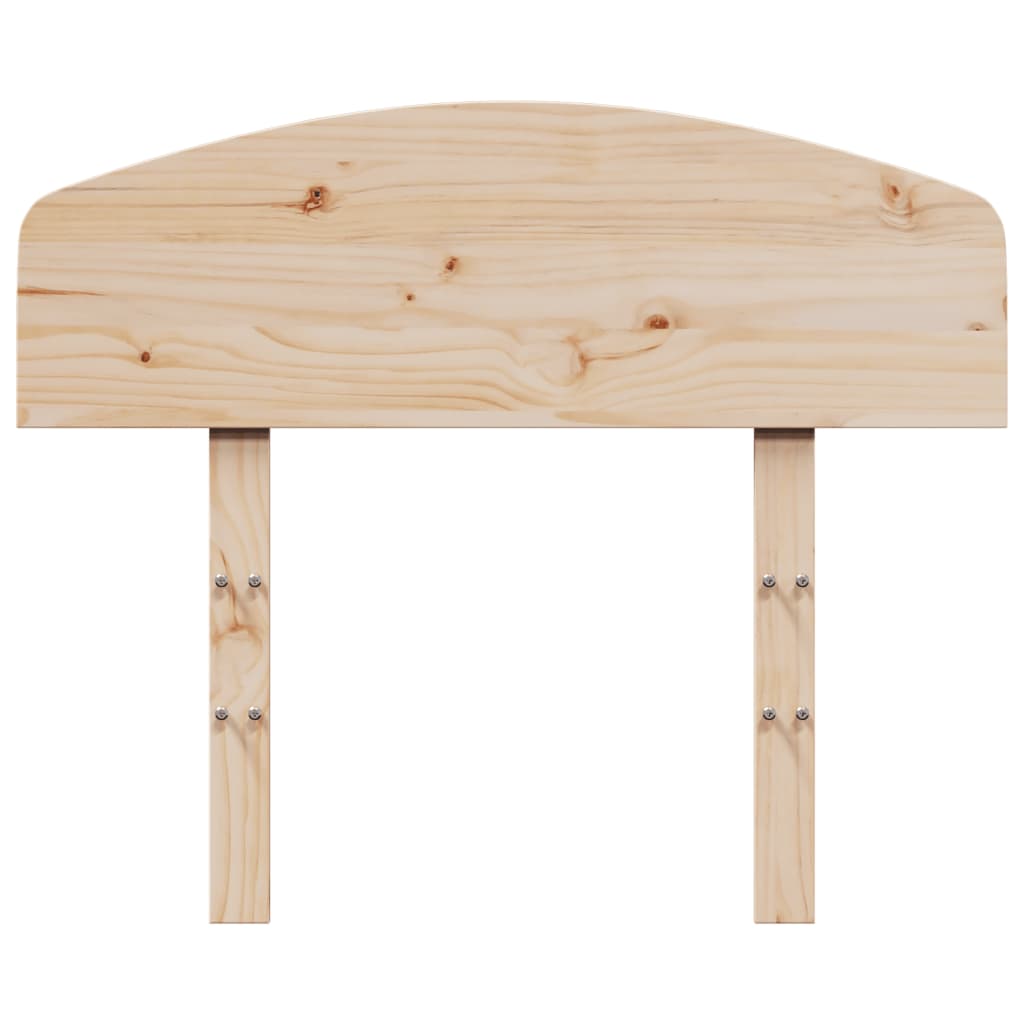Solid Pine Wood Headboard - Natural Finish, 90 cm