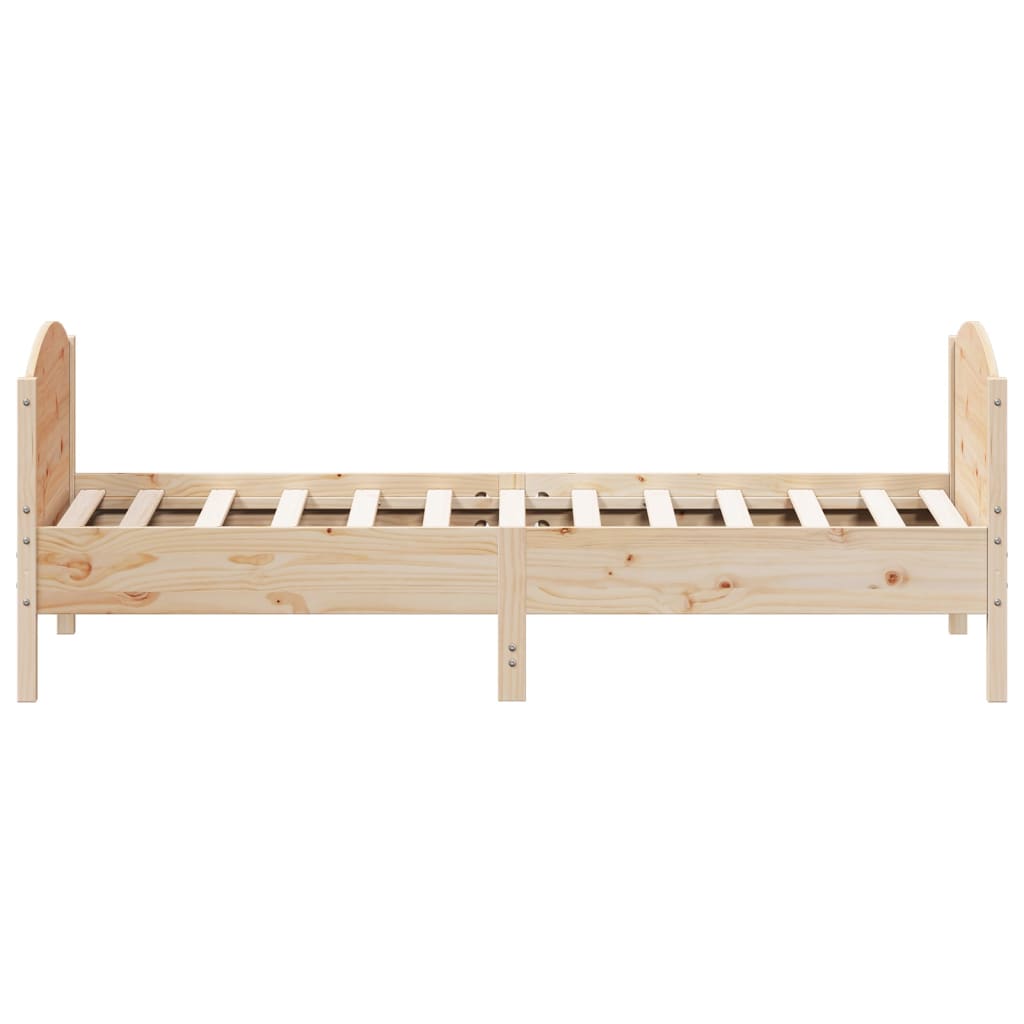 Solid Pine Wood Bed Frame 100x200 cm - Mattress Not Included