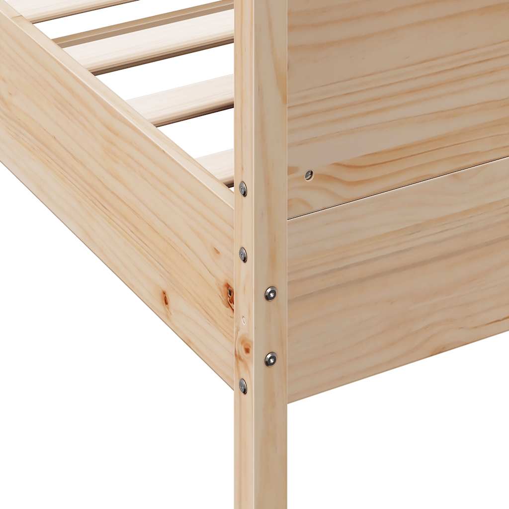 Solid Pine Wood Bed Frame 100x200 cm - Mattress Not Included